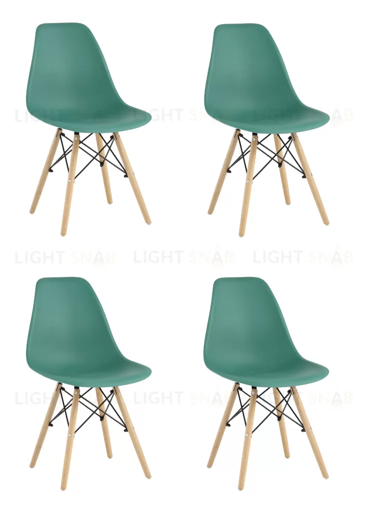 Стул Eames Style DSW серо-зеленый x4 УТ000035180