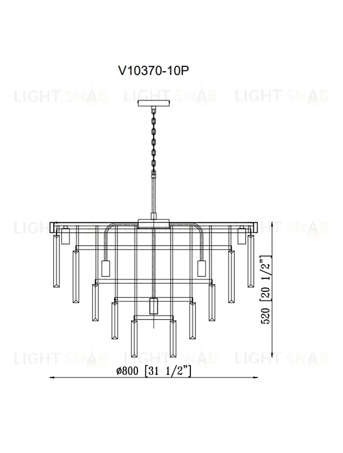 Люстра подвесная Moderli V10370-10P Avista УТ000034935