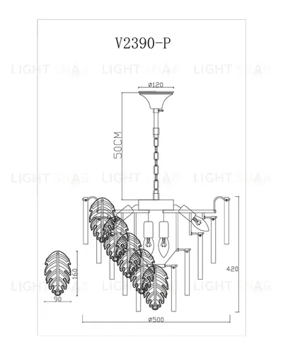 Хрустальная подвесная люстра Moderli V2390-P Radience 12*E14*60W УТ000017289