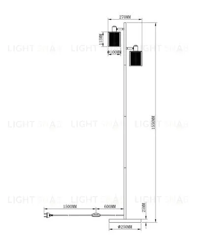 Торшер Moderli V3061-2F Suspent 2*E14*40W УТ000024006