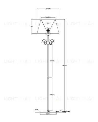 Торшер Moderli V2500-1F Riccardo 1*E14*60W УТ000021529