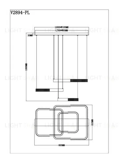 Светодиодный подвесной светильник с пультом Moderli V2894-PL Novas LED 150W УТ000021647