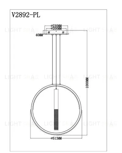 Светодиодный подвесной светильник с пультом Moderli V2892-PL Novas LED 136W УТ000021645