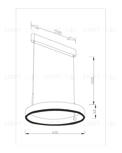 Светодиодный подвесной светильник Moderli V2453-PL Straight LED*39W УТ000017303