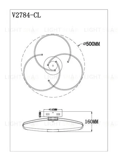 Светодиодная потолочная люстра с пультом Moderli V2784-CL Ello LED 90W УТ000021615