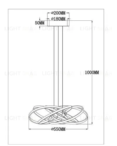 Светодиодная подвесная люстра с пультом Moderli V2832-PL Arrow LED 280W УТ000021630