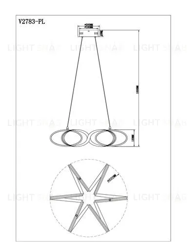 Светодиодная подвесная люстра с пультом Moderli V2783-PL Ello LED 140W УТ000021614