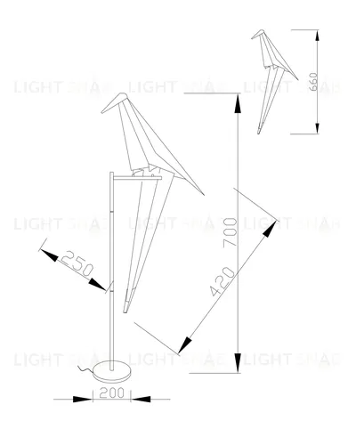 Светодиодная настольная лампа Moderli V3074-1TL origami Birds 1*LED*6W УТ000024017