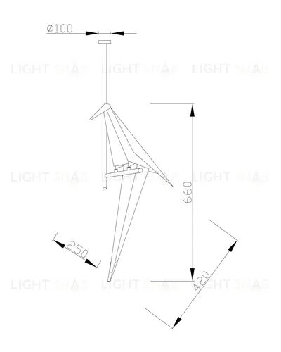 Подвесной светодиодный светильник Moderli V3076-1CL origami Birds 1*LED*6W УТ000024020