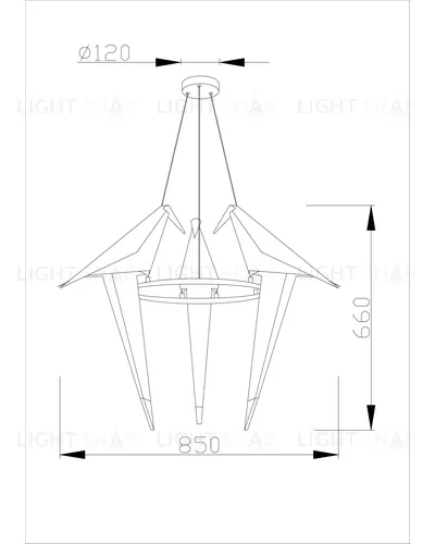 Подвесной светодиодный светильник Moderli V3071-3PL origami Birds 3*LED*6W УТ000024012