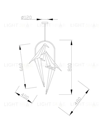 Подвесной светодиодный светильник Moderli V3071-2PL origami Birds 2*LED*6W УТ000024011