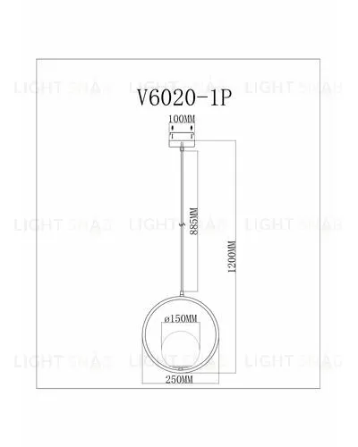 Подвесной светильник Moderli V6020-1P Barocco УТ000026086