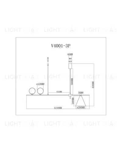 Подвесной светильник Moderli V4001-3P Holly УТ000026025