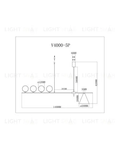 Подвесной светильник Moderli V4000-5P Holly УТ000026024