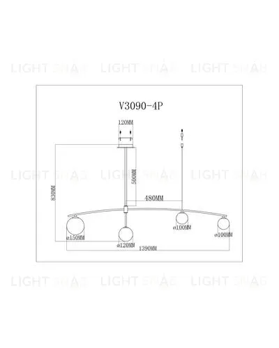 Подвесной светильник Moderli V3090-4P Sierro УТ000026022