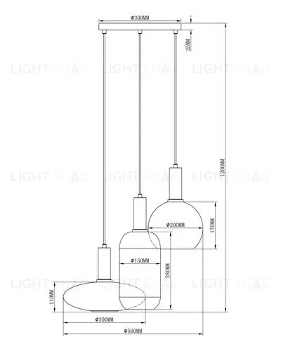 Подвесной светильник Moderli V2892-3P Martin 3*E27*60W УТ000023984