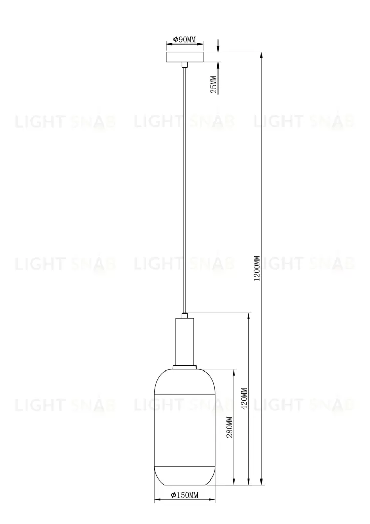 Подвесной светильник Moderli V2890-1P Martin 1*E27*60W УТ000023982