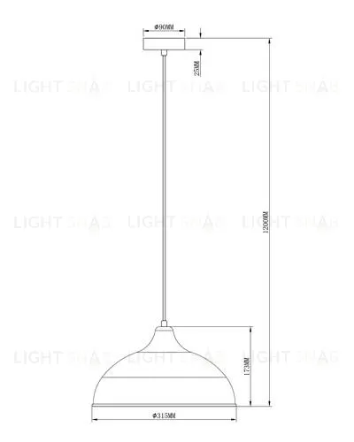 Подвесной светильник Moderli V2760-1P Sega 1*E27*60W УТ000023948