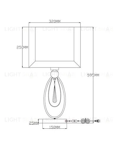 Настольная лампа Moderli V2582-1T Dark 1*E27*60W УТ000021555