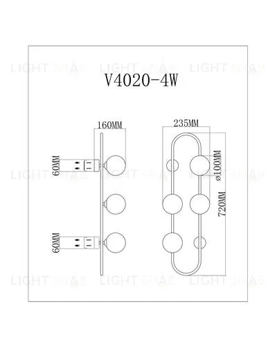 Настенный светильник Moderli V4020-4W Krona УТ000026027