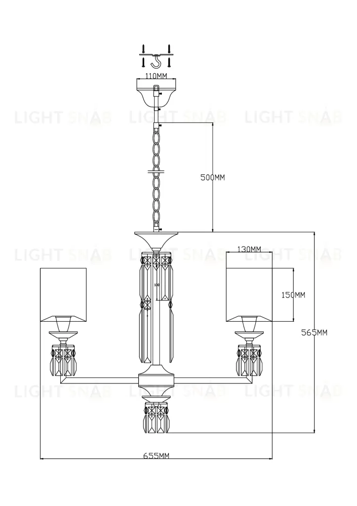 Люстра подвесная Moderli V2691-5P Slam 5*E14*60W УТ000021591