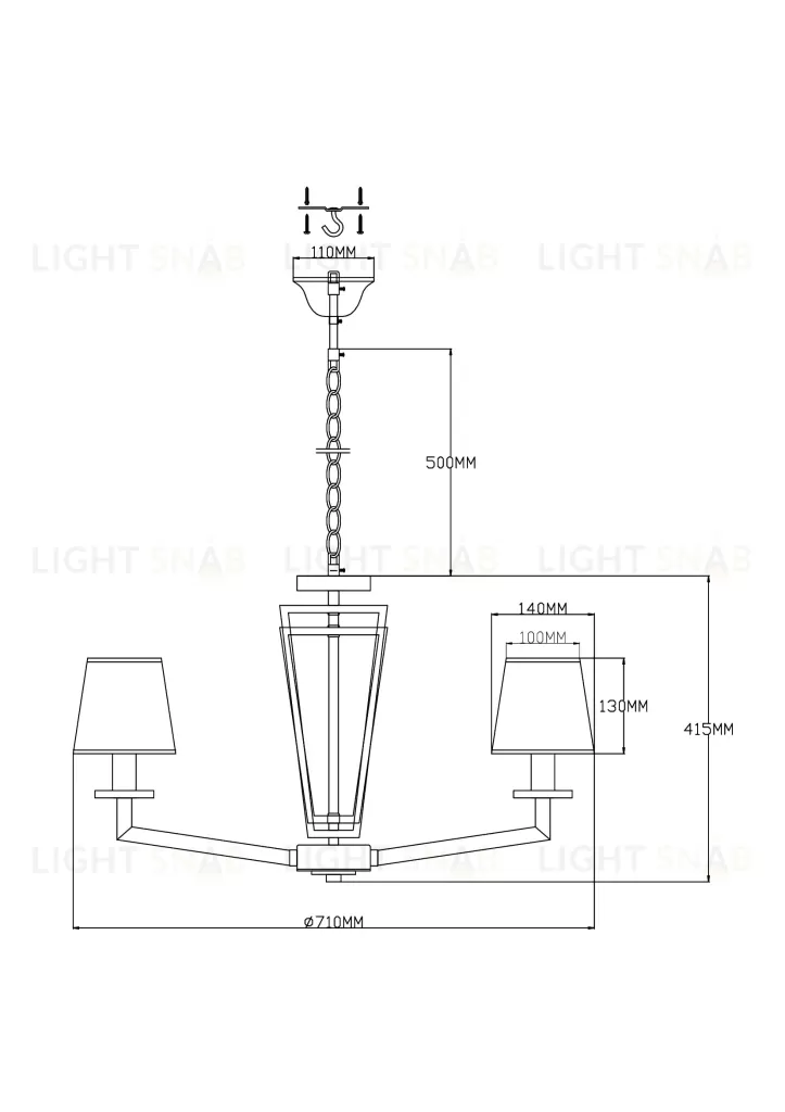 Люстра подвесная Moderli V2671-6P Anna 6*E14*60W УТ000021586