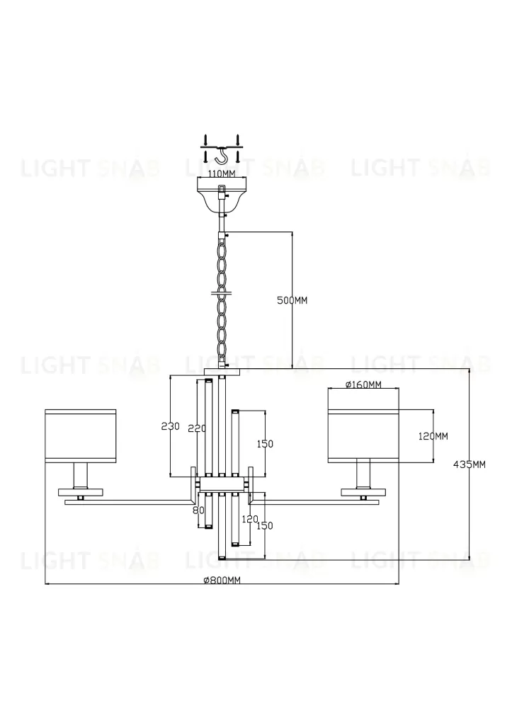 Люстра подвесная Moderli V2643-8P Trio 8*E14*60W УТ000021578