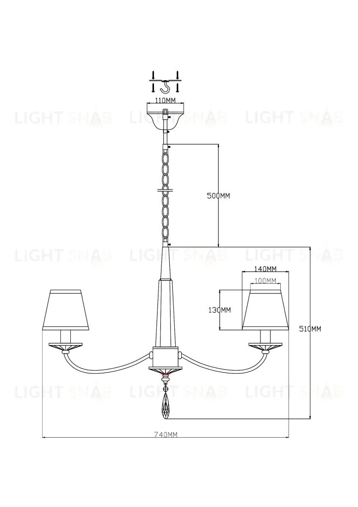 Люстра подвесная Moderli V2662-8P Anita 8*E14*60W УТ000021584