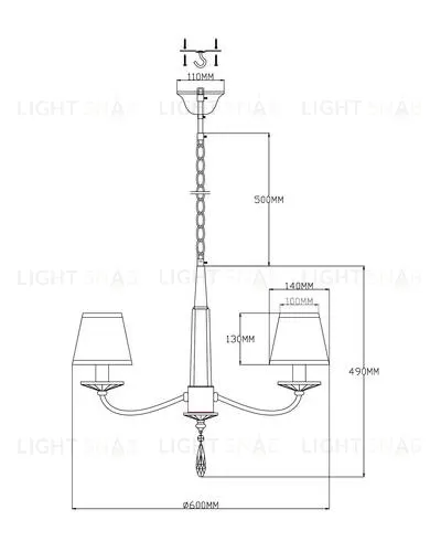 Люстра подвесная Moderli V2661-6P Anita 6*E14*60W УТ000021583