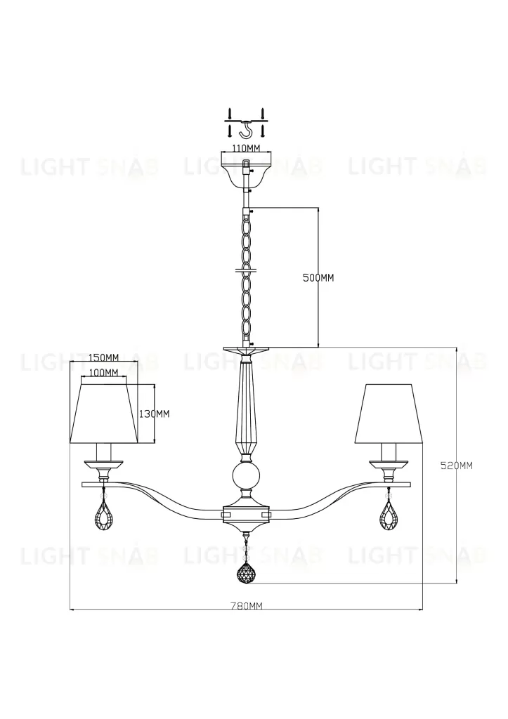 Люстра подвесная Moderli V2532-8P Aerton 8*E14*60W УТ000021539