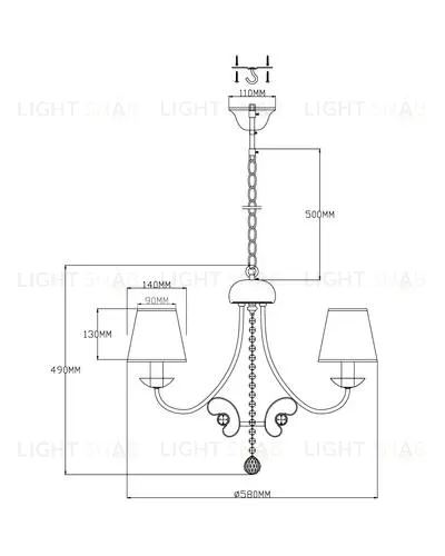 Люстра подвесная Moderli V2492-5P Daniel 5*E14*60W УТ000021528