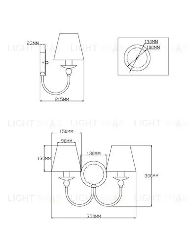 Бра Moderli V2611-2W Feels 2*E14*60W УТ000021565