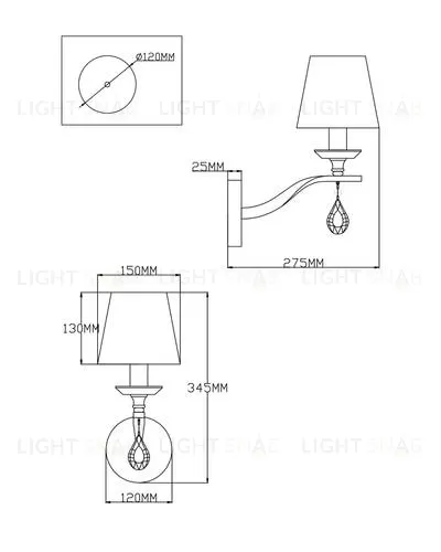 Бра Moderli V2530-1W Aerton 1*E14*60W УТ000021537