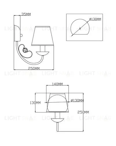 Бра Moderli V2490-1W Daniel 1*E14*60W УТ000021526