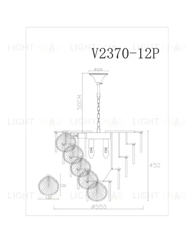 Хрустальная подвесная люстра Moderli V2370-12P Tears 12*E14*60W УТ000017285