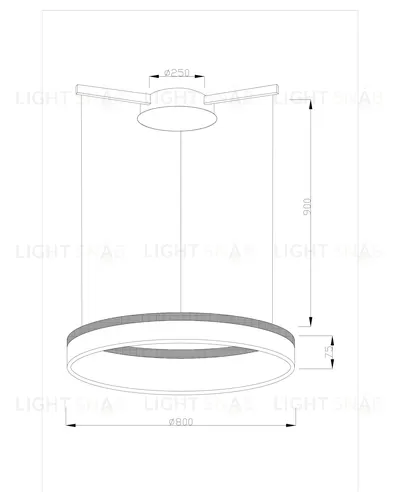 Светодиодная подвесная люстра Moderli V1723-PL Via LED*50W УТ000017128