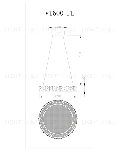 Светодиодная подвесная люстра Moderli V1600-PL Ice LED*107W УТ000017103