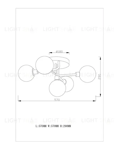 Потолочная люстра Moderli V2061-5C Smolly 5*G9*5W УТ000017207