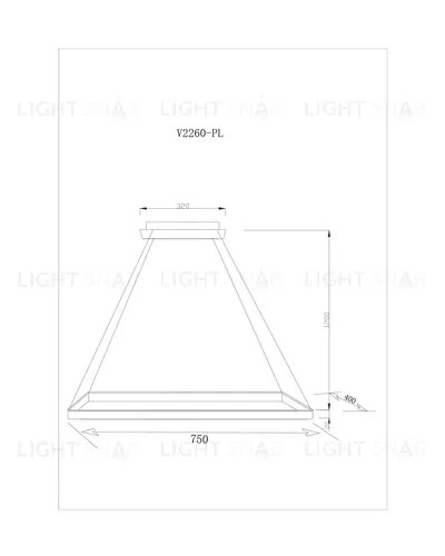 Подвесной светодиодный светильник Moderli V2260-PL Fiere LED*46W УТ000017250