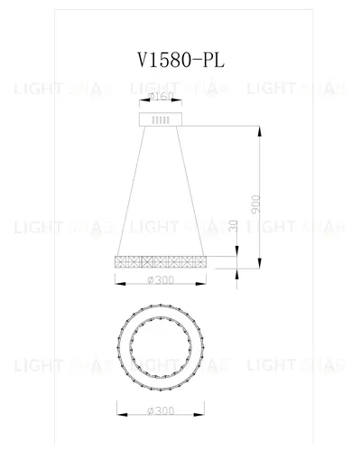 Подвесной светодиодный светильник Moderli V1580-PL Luna LED*12W УТ000017096