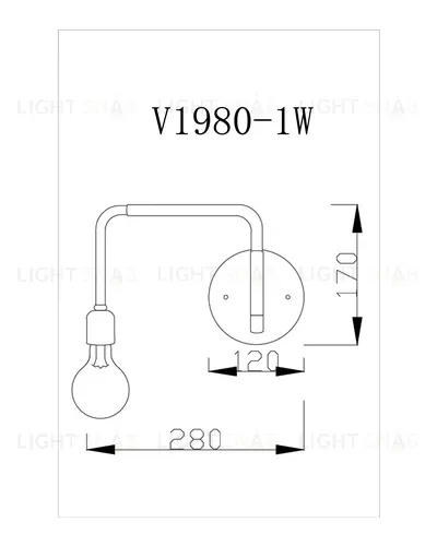 Настенный светильник Moderli V1980-1W Viona 1*E27*60W УТ000017179