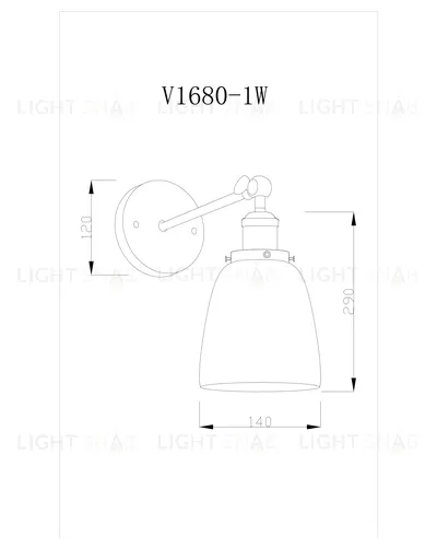 Настенный светильник Moderli V1680-1W Body 1*E27*60W УТ000017118