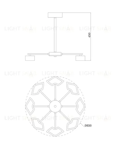 Люстра потолочная светодиодная Moderli V1141-8CL Hight LED*89W УТ000016993