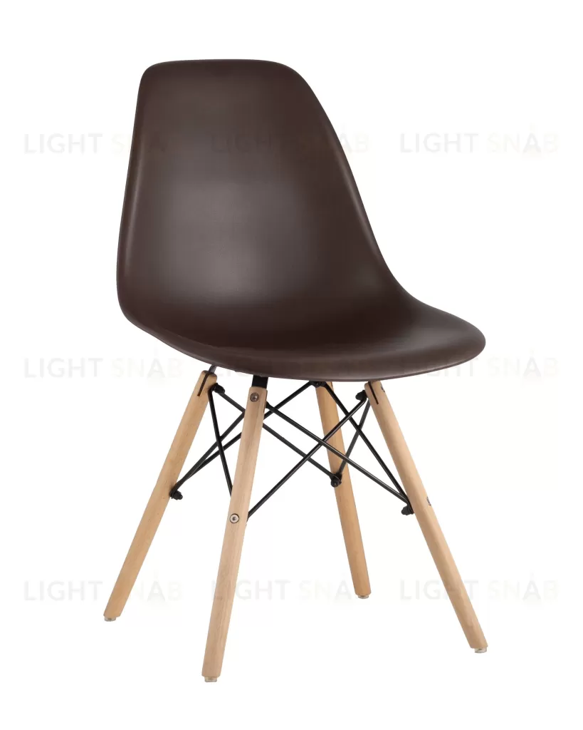 Стул Eames DSW коричневый x4 УТ000005350