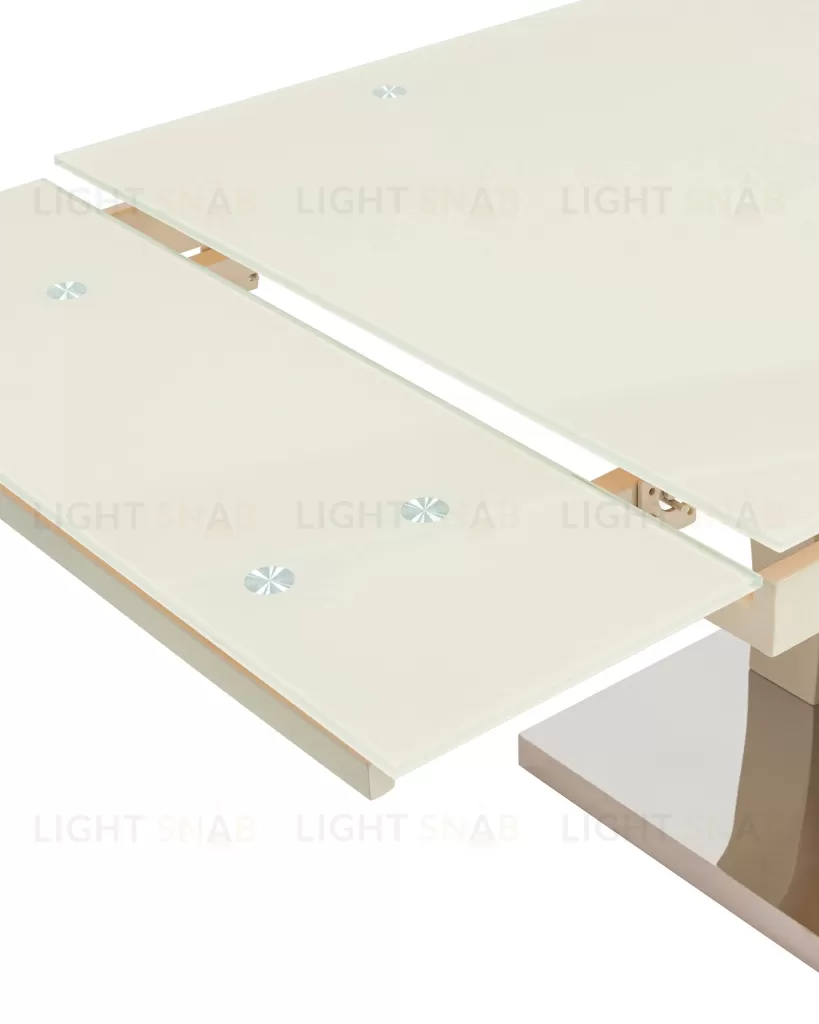 Стол обеденный Верона раскладной 160-220*90 глянцевый бежевый УТ000003497