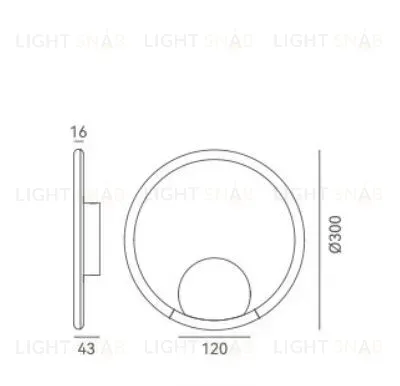 Настенный светильник (Бра) LYRIC W1030069
