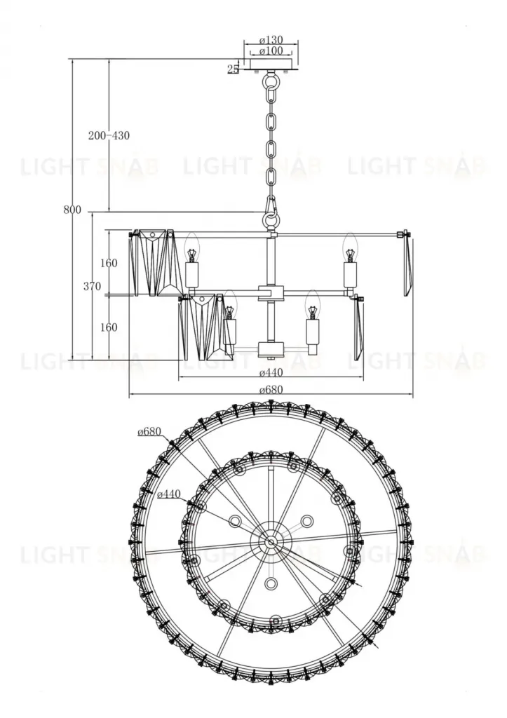 Подвесной светильник PUN MOD043PL-12CH