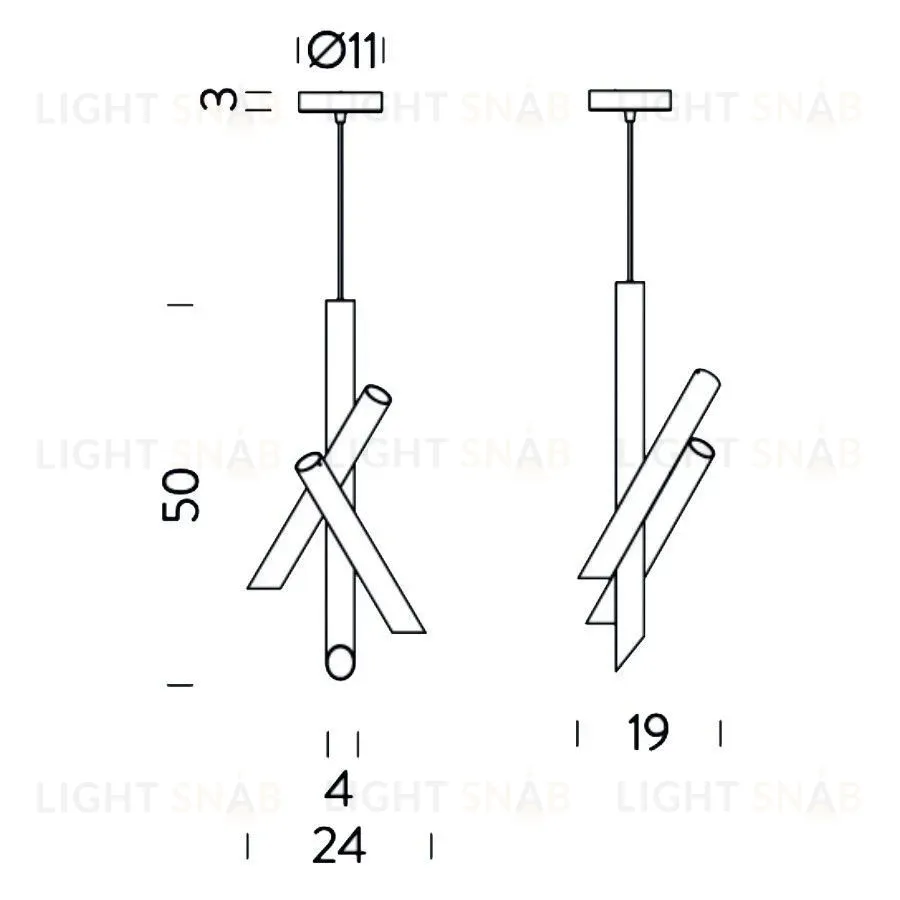 Подвесной светильник TUBES 3 by NEMO lighting OPD1193