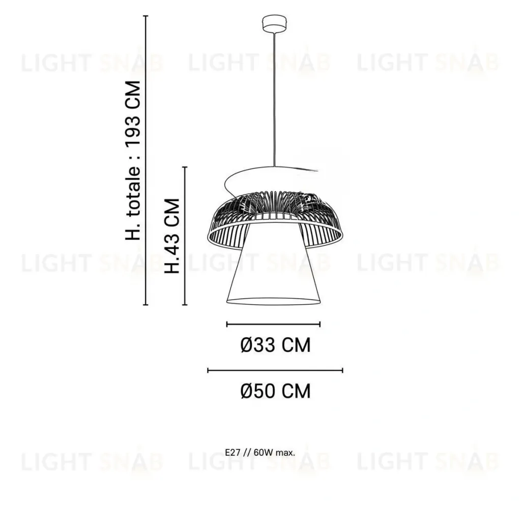 Подвесной светильник SUSPENSION MEKKO by Market Set OPD136