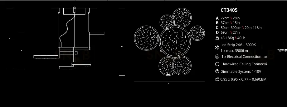 Люстра LUNA by SERIP OL5173